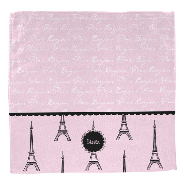 Paris & Eiffel Tower Washcloth - Front - No Soap