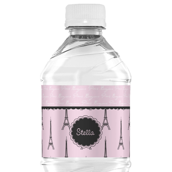 Custom Paris & Eiffel Tower Water Bottle Labels (Personalized)