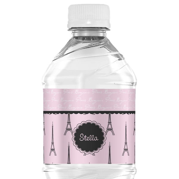 Custom Paris & Eiffel Tower Water Bottle Labels (Personalized)
