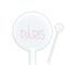 Paris & Eiffel Tower 5.5" Round Plastic Stir Sticks - White - Single Sided
