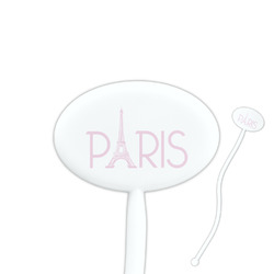 Paris & Eiffel Tower Oval Plastic Stir Sticks