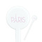 Paris & Eiffel Tower White Plastic 7" Stir Stick - Round - Closeup
