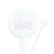Paris & Eiffel Tower 7" Round Plastic Stir Sticks - White - Single Sided