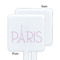 Paris & Eiffel Tower White Plastic Stir Stick - Single Sided - Square - Approval
