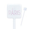 Paris & Eiffel Tower Square Plastic Stir Sticks - Single Sided