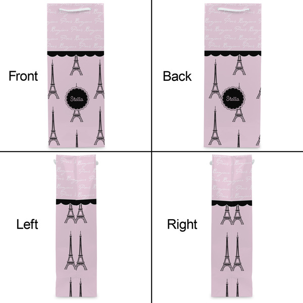 Paris & Eiffel Tower Wine Gift Bag - Gloss - Approval