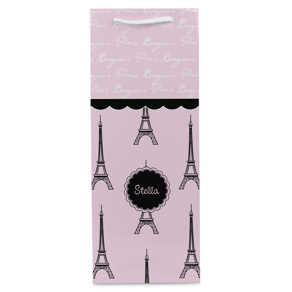Paris & Eiffel Tower Wine Gift Bag - Gloss - Front