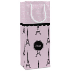 Paris & Eiffel Tower Wine Gift Bags - Gloss (Personalized)