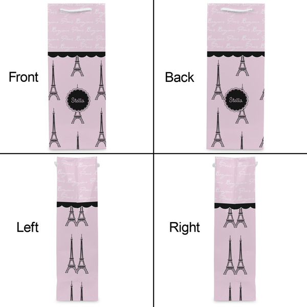 Paris & Eiffel Tower Wine Gift Bag - Matte - Approval