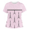 Paris & Eiffel Tower Women's Crew T-Shirt - X Large