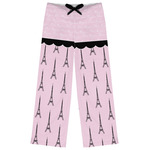 Paris & Eiffel Tower Womens Pajama Pants - L