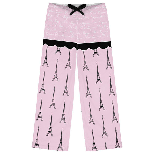 Custom Paris & Eiffel Tower Womens Pajama Pants - XS