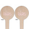 Paris & Eiffel Tower Wooden 4" Food Pick - Round - Double Sided - Front & Back