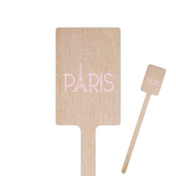 Paris & Eiffel Tower 6.25" Rectangle Wooden Stir Sticks - Single Sided