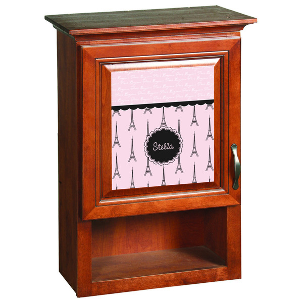 Paris & Eiffel Tower Wooden Cabinet Decal (Medium)