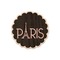 Paris & Eiffel Tower Wooden Sticker - Main