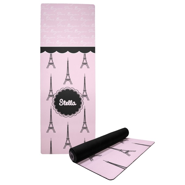 Custom Paris & Eiffel Tower Yoga Mat (Personalized)
