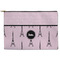 Paris & Eiffel Tower Zipper Pouch - Large - 12.5"x8.5" (Personalized)