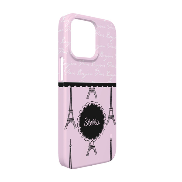 Custom Paris & Eiffel Tower iPhone Case - Plastic - iPhone 13 (Personalized)