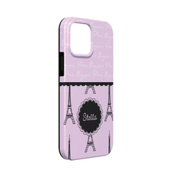 Paris & Eiffel Tower iPhone Case - Rubber Lined - iPhone 13 Mini (Personalized)