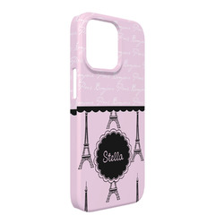 Paris & Eiffel Tower iPhone Case - Plastic - iPhone 13 Pro Max (Personalized)