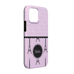 Paris & Eiffel Tower iPhone Case - Rubber Lined - iPhone 13 Pro (Personalized)