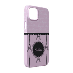 Paris & Eiffel Tower iPhone Case - Plastic - iPhone 14 (Personalized)