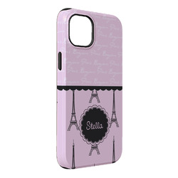 Paris & Eiffel Tower iPhone Case - Rubber Lined - iPhone 14 Pro Max (Personalized)