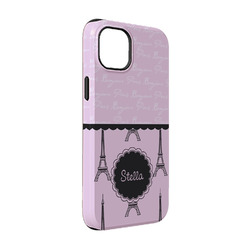 Paris & Eiffel Tower iPhone Case - Rubber Lined - iPhone 14 Pro (Personalized)