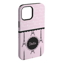 Paris & Eiffel Tower iPhone Case - Rubber Lined - iPhone 15 Plus (Personalized)