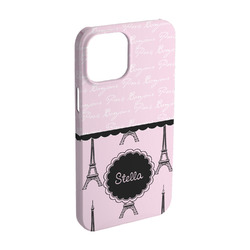 Paris & Eiffel Tower iPhone Case - Plastic - iPhone 15 Pro (Personalized)