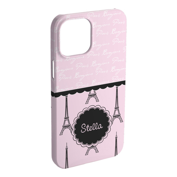 Custom Paris & Eiffel Tower iPhone Case - Plastic (Personalized)