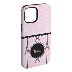 Paris & Eiffel Tower iPhone Case - Rubber Lined (Personalized)