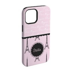 Paris & Eiffel Tower iPhone Case - Rubber Lined - iPhone 15 Pro (Personalized)