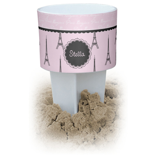Custom Paris & Eiffel Tower Beach Spiker Drink Holder (Personalized)