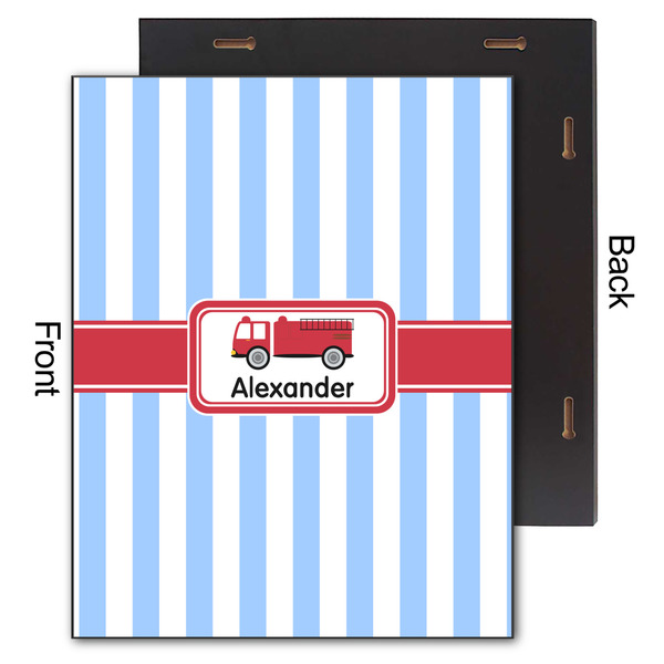 Firetruck 11x14 Wood Print - Front & Back View