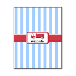 Firetruck Wood Print - 11x14 (Personalized)