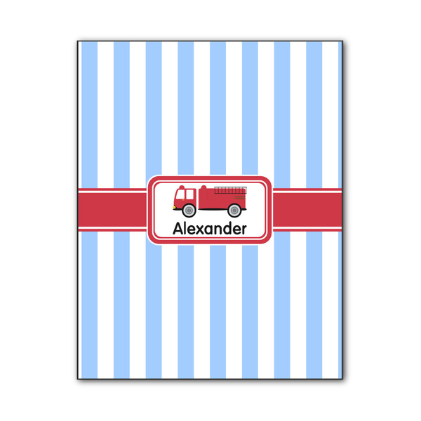 Custom Firetruck Wood Print - 11x14 (Personalized)