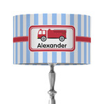 Firetruck 12" Drum Lamp Shade - Fabric (Personalized)