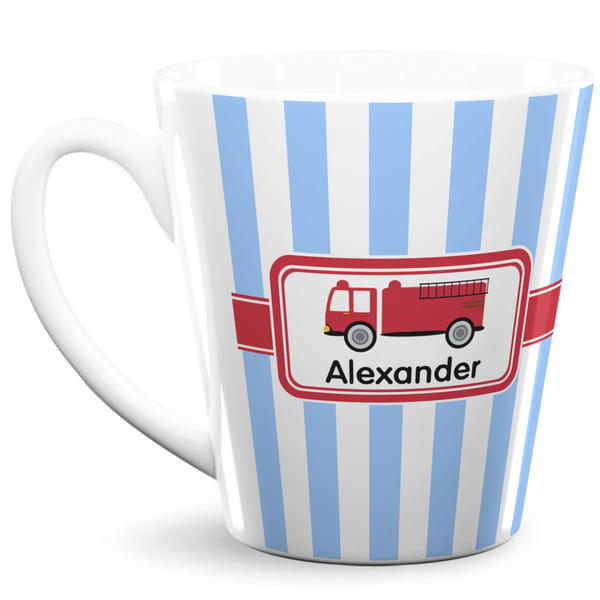 Custom Firetruck 12 Oz Latte Mug (Personalized)