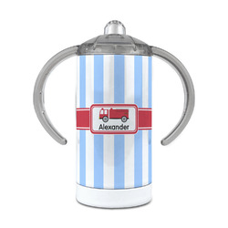 Firetruck 12 oz Stainless Steel Sippy Cup (Personalized)