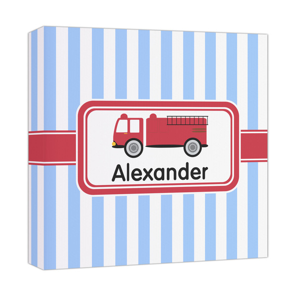 Custom Firetruck Canvas Print - 12x12 (Personalized)