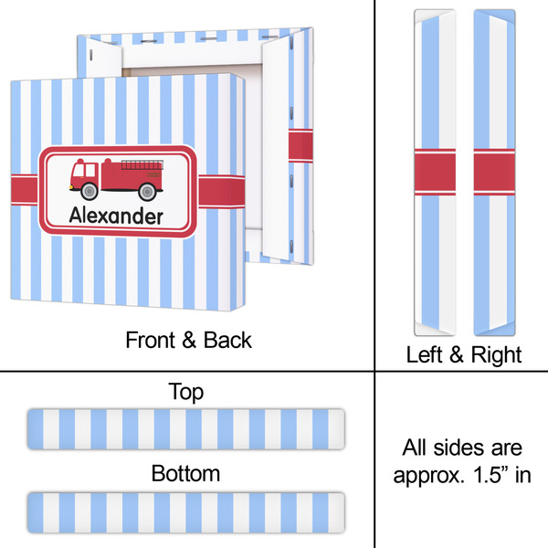 Firetruck 12x12 - Canvas Print - Approval