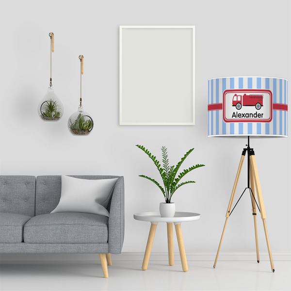 Firetruck 16" Drum Lampshade - LIFESTYLE