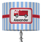 Firetruck 16" Drum Lamp Shade - Fabric (Personalized)