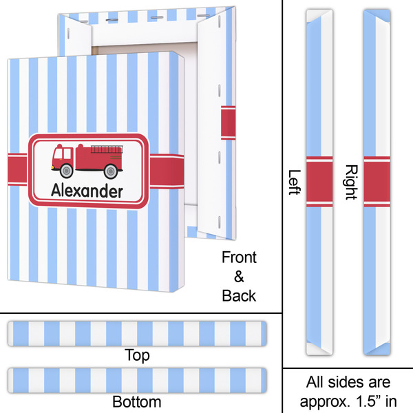 Firetruck 16x20 - Canvas Print - Approval