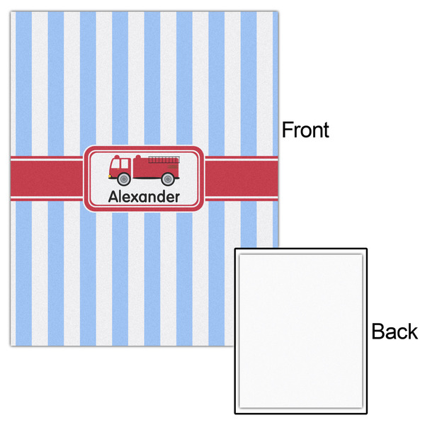 Firetruck 16x20 - Matte Poster - Front & Back