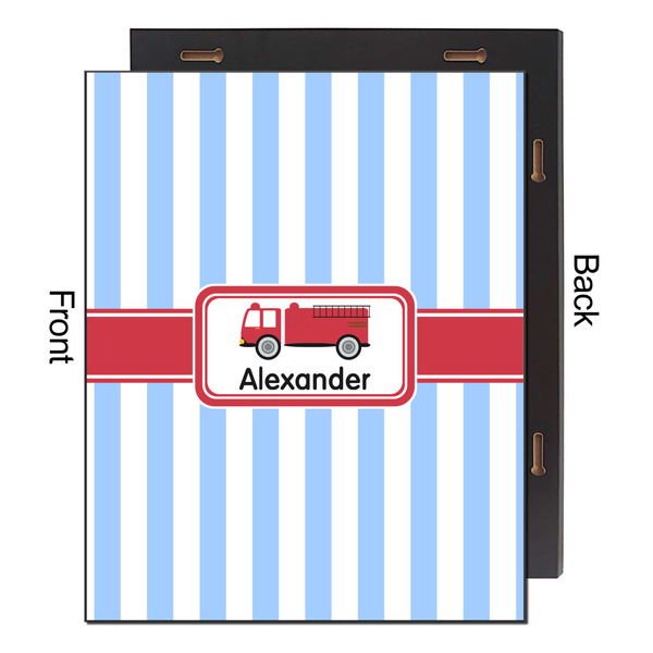 Firetruck 16x20 Wood Print - Front & Back View