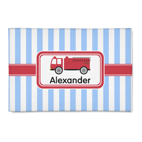 Custom Firetruck 2' x 3' Indoor Area Rug (Personalized)