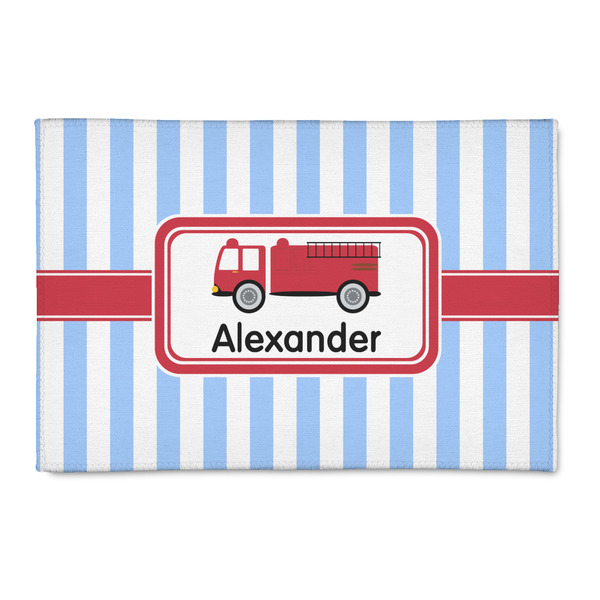 Custom Firetruck 2' x 3' Patio Rug (Personalized)